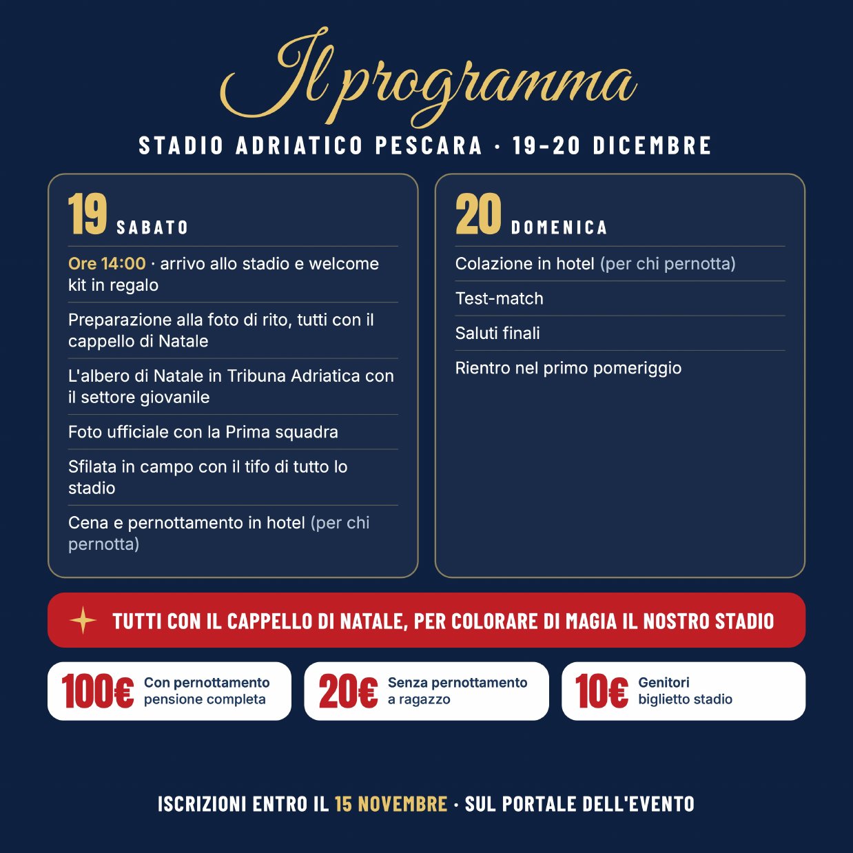 Il programma · 19–20 dicembre